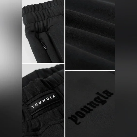 YoungLA 2141, Soft AF No Cuff Sweats, Charcoal, Size XXL, NWT - Picture 6 of 7